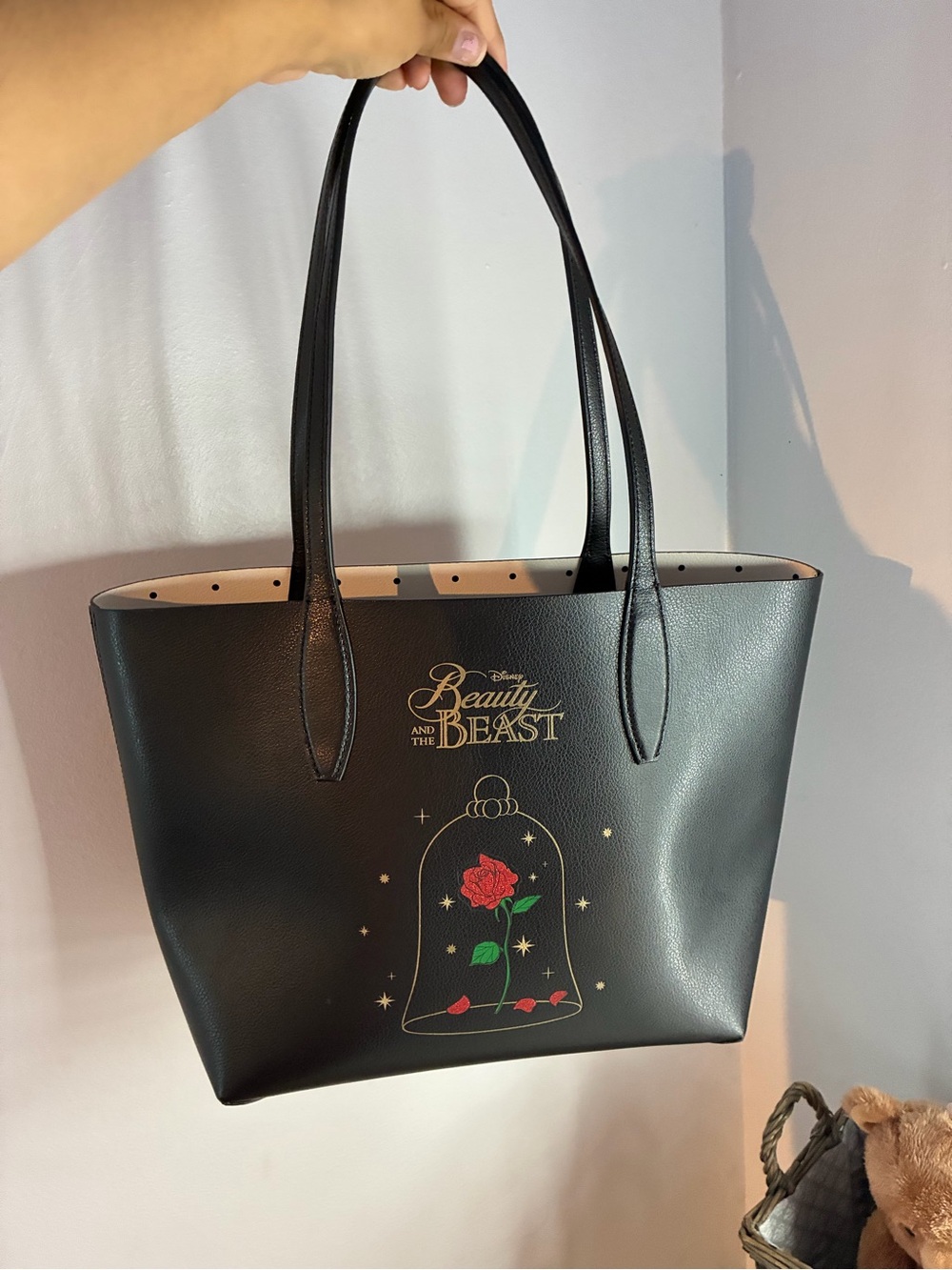 kate spade Black Beauty and the Beast Rose Tote